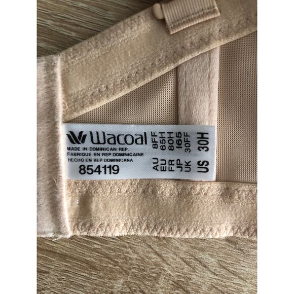 Wacoal Red Carpet Underwire Bra Removable Straps Nude Women's 30H NEW - Picture 8 of 10